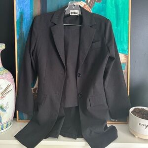 Dynamite Charcoal Pinstripe Skirt Set